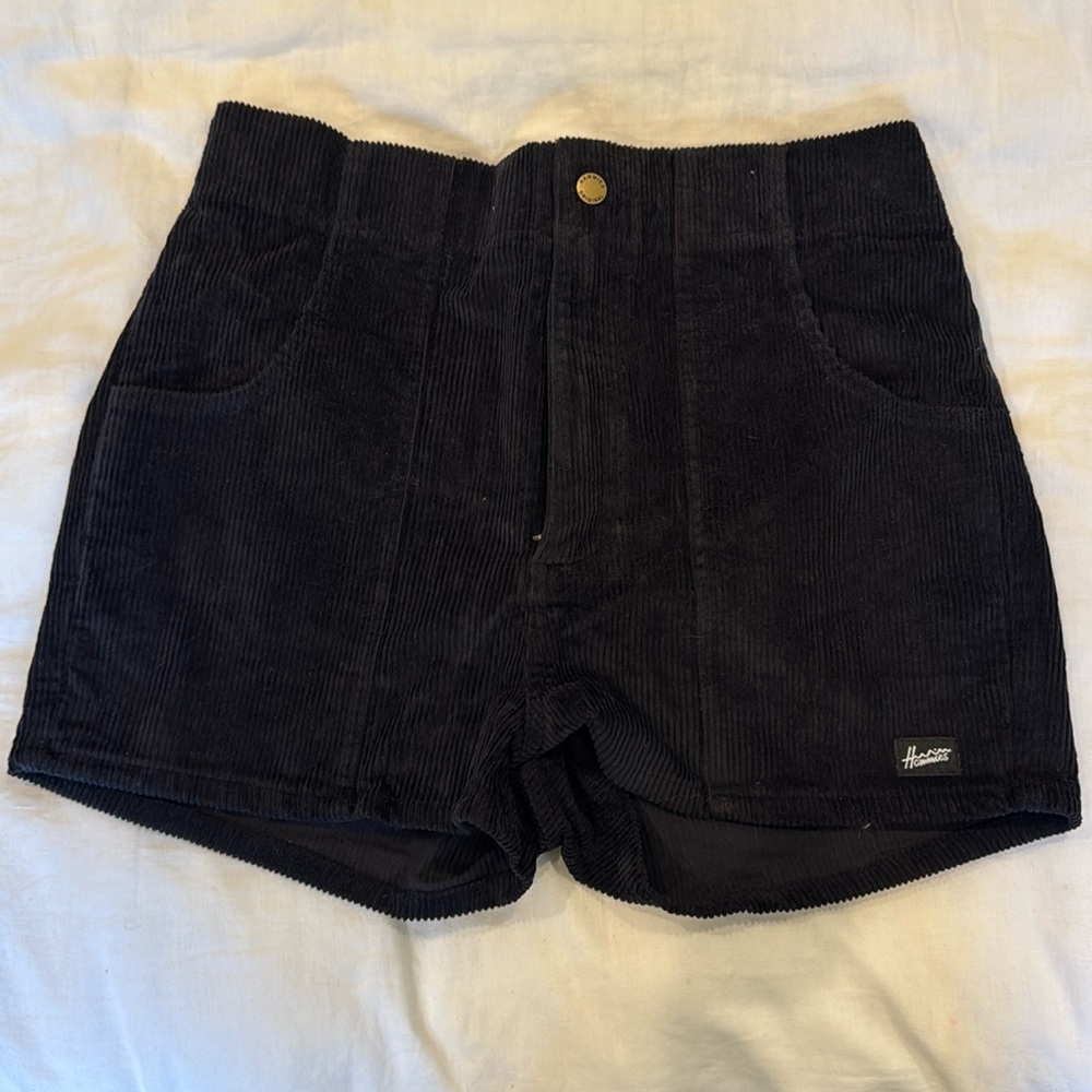 Hammies Black Corduroy Retro Shorts - Size 32 (NWT)